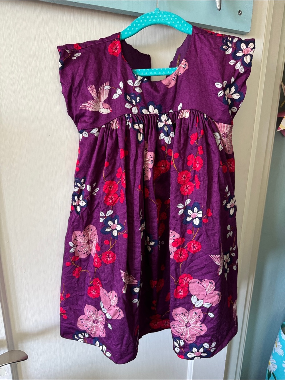Tea Collection Formal Dress with Purple, Pink & Red Floral Print